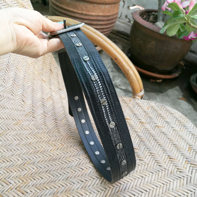 เข็มขัดชาย สายลายหนังจรเข้ สวยมากกก