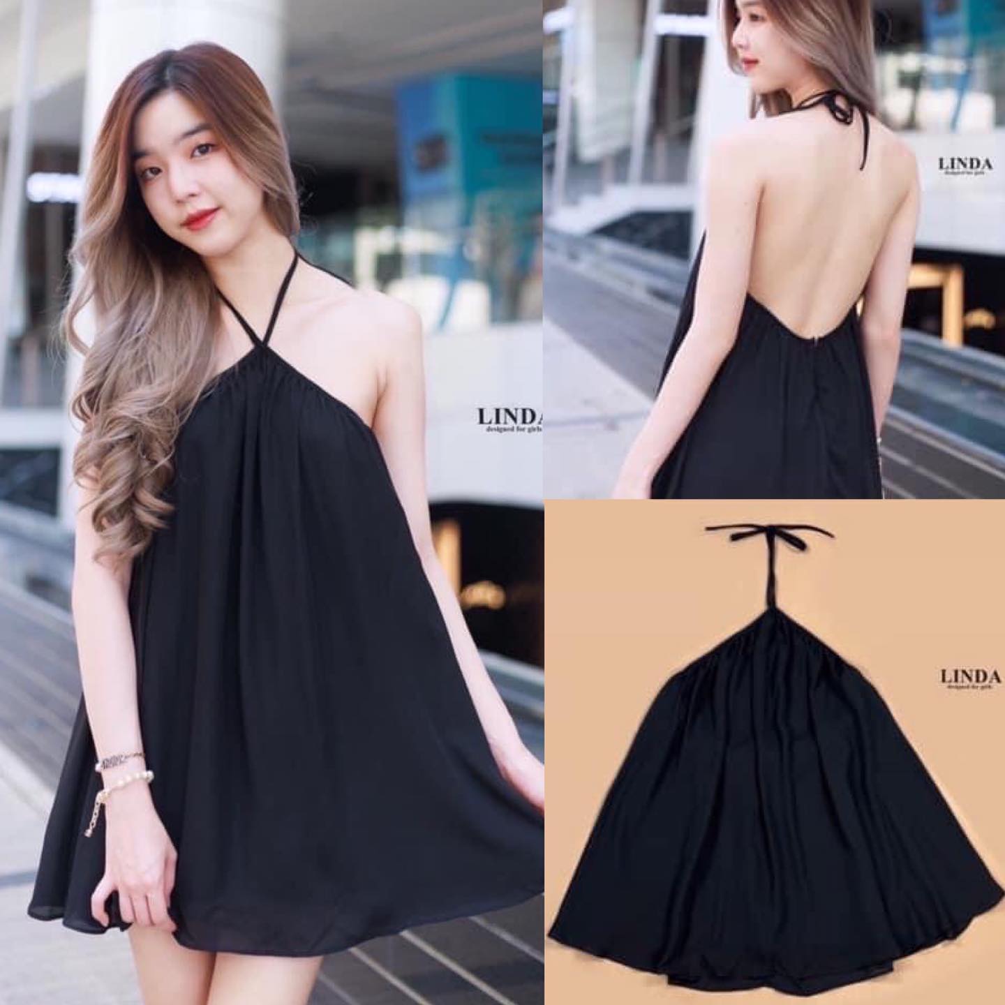 เดรสสั้นผ้าใส่สบาย มี2 สีนะคะ ดีทั้งคู่ แอบโชว์หลังเซ็กซี่สุดๆ ชิปหลัง สายคล้องคอ สินค้าคุณภาพ (พร้อมส่ง)