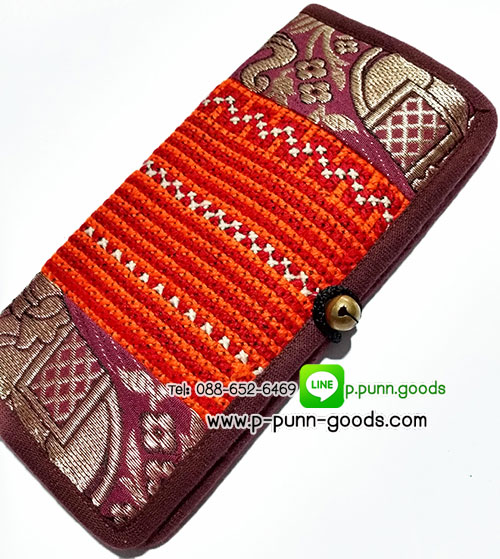 กระเป๋าสตางค์ผ้าชาวเขา กระเป๋าใบยาว
