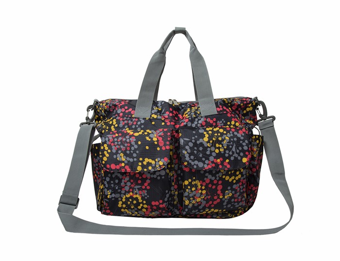 Ecosusi กระเป๋าคุณแม่ กระเป๋าสัมภาระคุณแม่ กระเป๋าแม่ลูกอ่อน แขวนรถเข็นเด็กได้ หิ้ว หรือสะพายไหล่ได้ (Black)