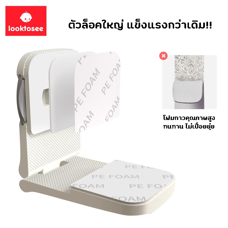 ที่ล็อคตู้ ที่ล็อคประตู ที่ล็อคตู้เย็น ที่ล็อคลิ้นชัก “รุ่นฝาพับ” เพื่อความปลอดภัยสำหรับเด็ก มาตราฐาน UK