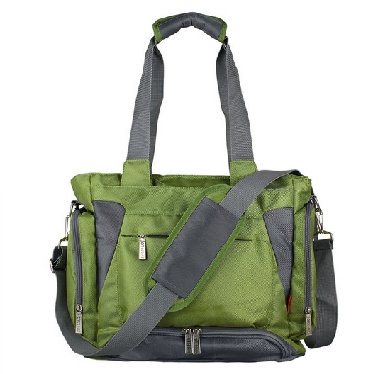 Ecosusi กระเป๋าคุณแม่ กระเป๋าสัมภาระคุณแม่ กระเป๋าแม่ลูกอ่อน สะพายได้ แถมผ้ารองเปลี่ยนผ้าอ้อม ผลิตจากไนล่อนคุณภาพสูง ทนทาน ช่องใส่ของเยอะ (สีเขียว)