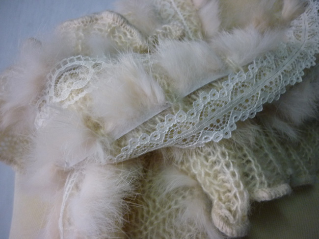 ผ้าพันคอแซมขนกระต่ายแท้ สวยมาก