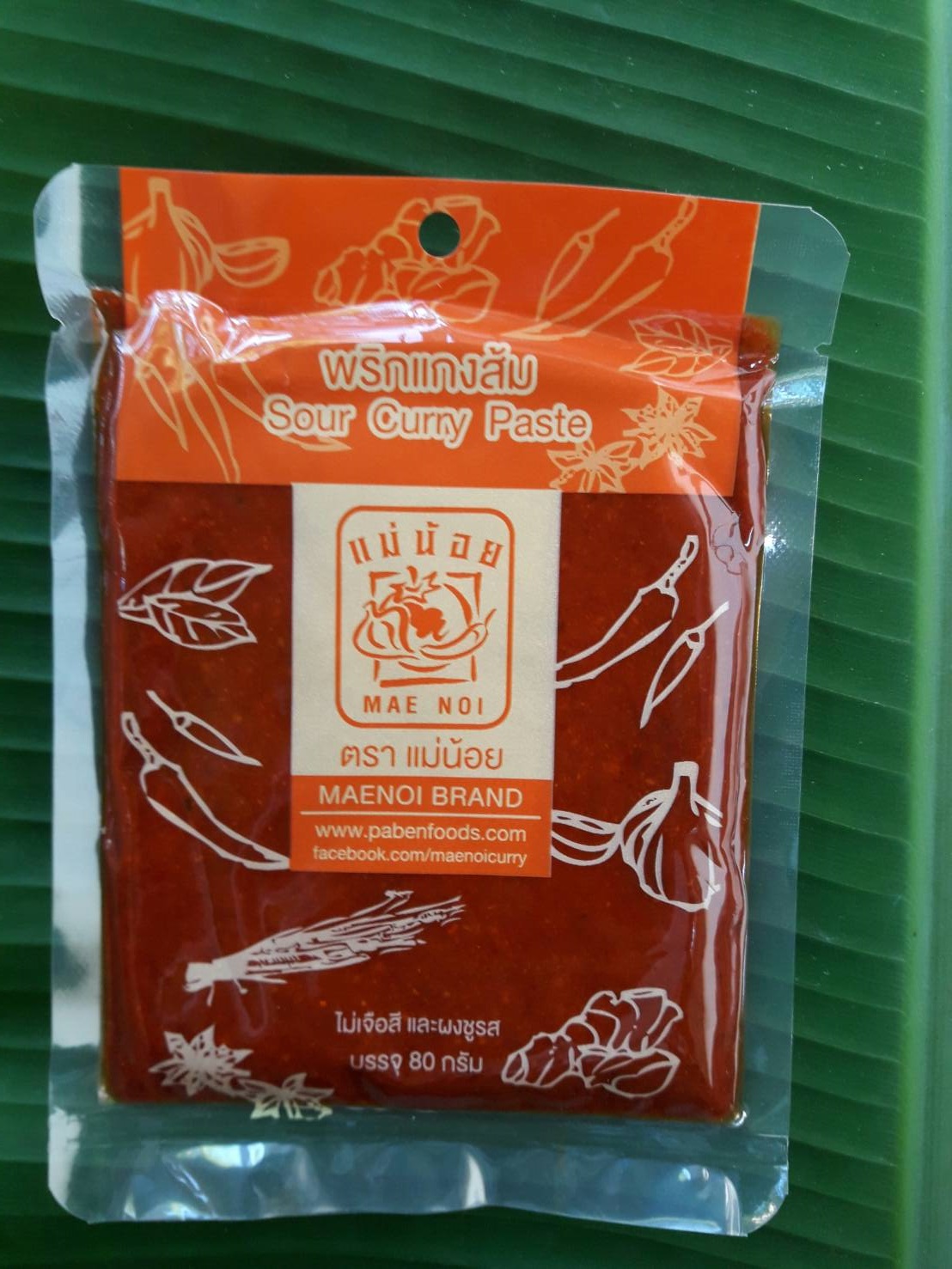 น้ำพริกแกงส้ม 80 กรัม ตราแม่น้อย เชียงราย Thai Sour Curry Paste 80 g