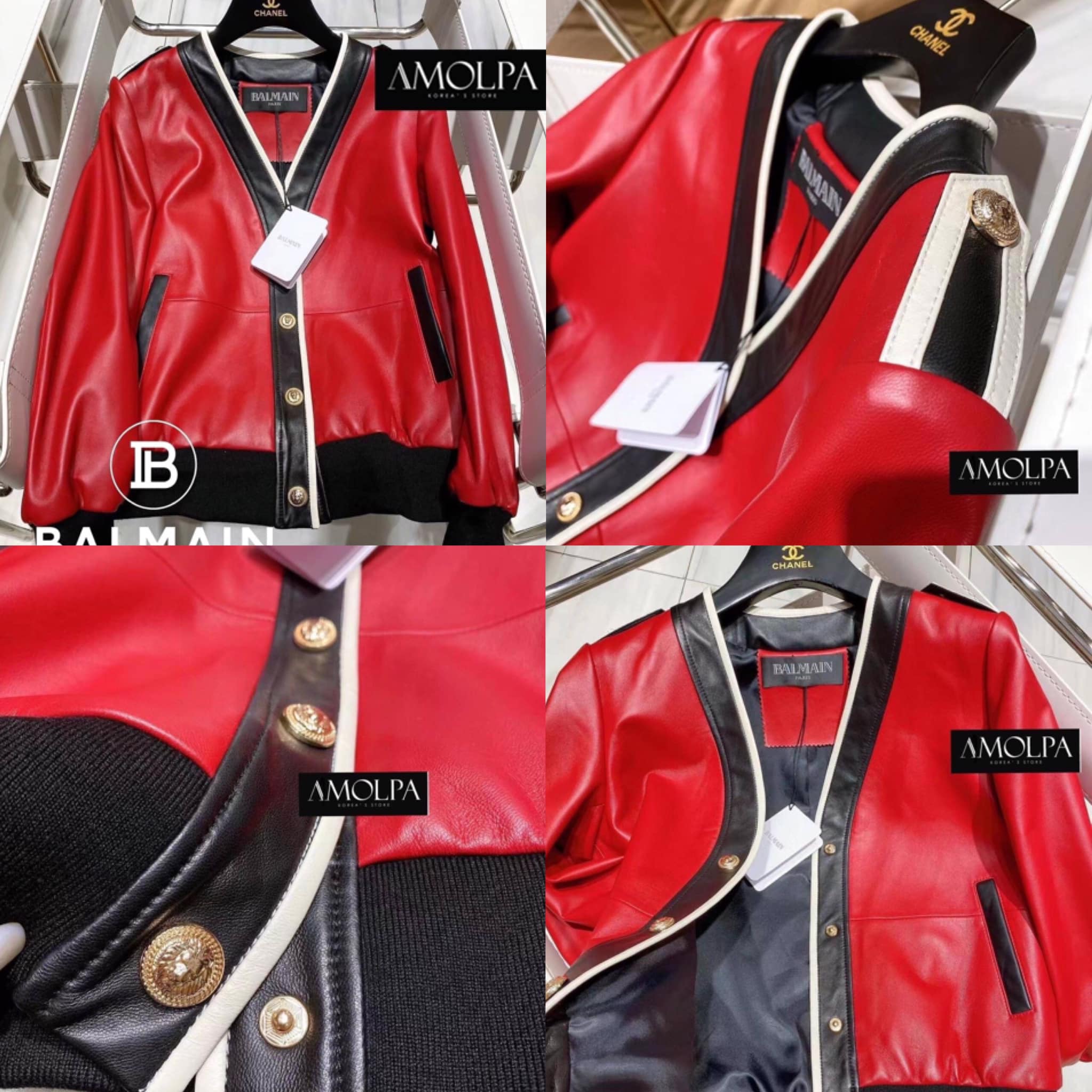 JACKET RED Brand LEATHER 2021SS งาน HIEND อุปกรณ์ครบ ถุง+Tag นอก+ใน รุ่นนี้ ช ญ ใส่ได้น๊า .........หนังสีแดงทั้งตัว สวยยย มา. : สินค้าคุณภาพ (พร้อมส่ง) .