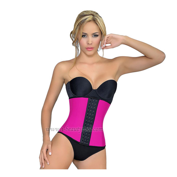 Waist Training Cincher คอร์เซ็ท steel bone สีชมพู