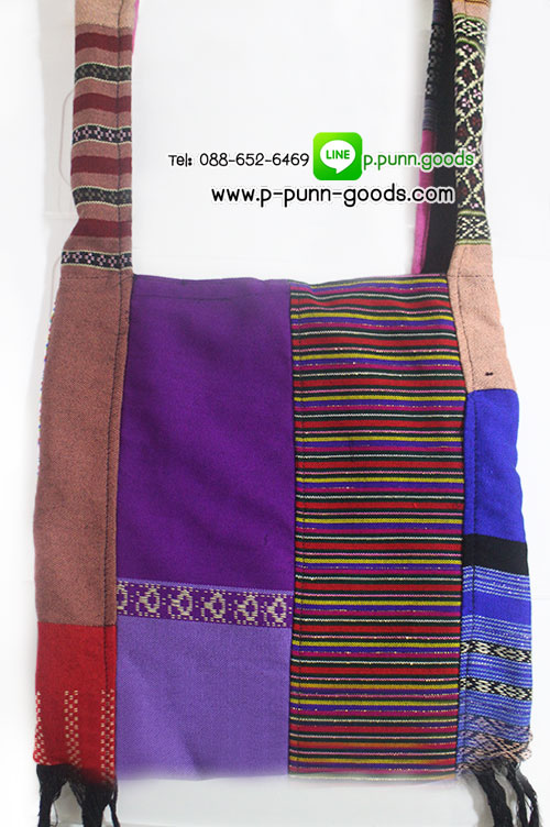 กระเป๋าย่ามผ้าต่อชาวเขา - size M