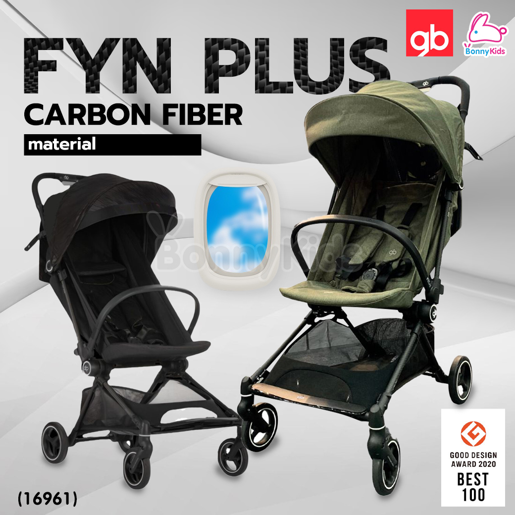 (16961) gb (จีบี) FYN Plus รถเข็นเด็ก ขึ้นเครื่องได้ โครงคาบอน แข็งแรงกว่าเดิม 5 เท่า ใช้ได้ตั้งแต่แรกเกิด 0+
