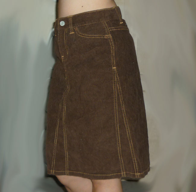 กระโปรงทรงเอผ้าลูกฟูก GAP JEANS 27-36-20