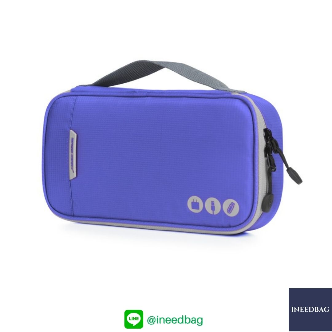 ฺBagsmart กระเป๋าจัดระเบียบอิเล็กทรอนิกส์ กระเป๋าใส่สายชาร์จ กระเป๋าใส่ฮาร์ดดิสก์ กระเป๋าใส่อุปกรณ์ไอที มีสองชั้น ช่องเยอะพิเศษ มีหูหิ้วพกพาสะดวก (น้ำเงิน)