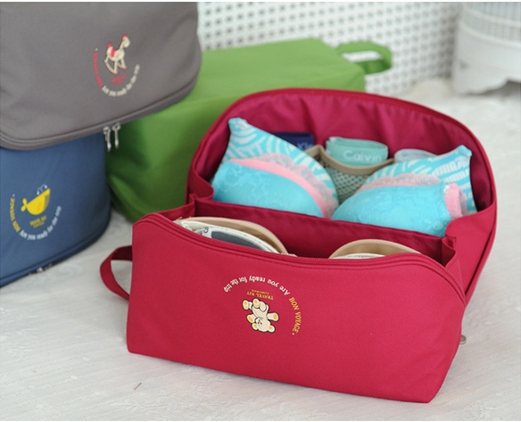 กระเป๋าใส่ชุดชั้นใน กางเกงชั้นใน ขนาดใหญ่พิเศษ แบ่งช่องสองด้าน ใส่ได้หลายตัว มี 4 สี 4 ลาย