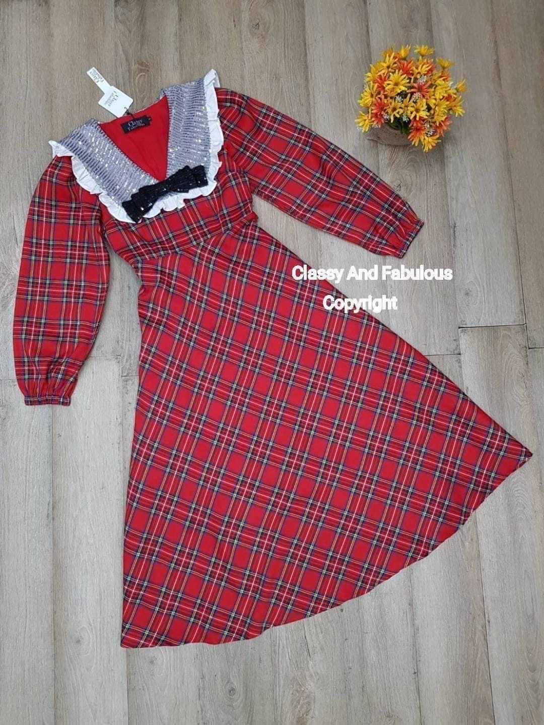 Setเสื้อคอปกฉลุ แขนตุ๊กตา ลายสก็อต กระดุมหน้าจริง Cute สุดน่ารัก เนื้อผ้าดีมาก มาพร้อมกระโปรง4ส่วน ตกแต่งโบว์ ใส่สบาย : สินค้าคุณภาพ (พร้อมส่ง)