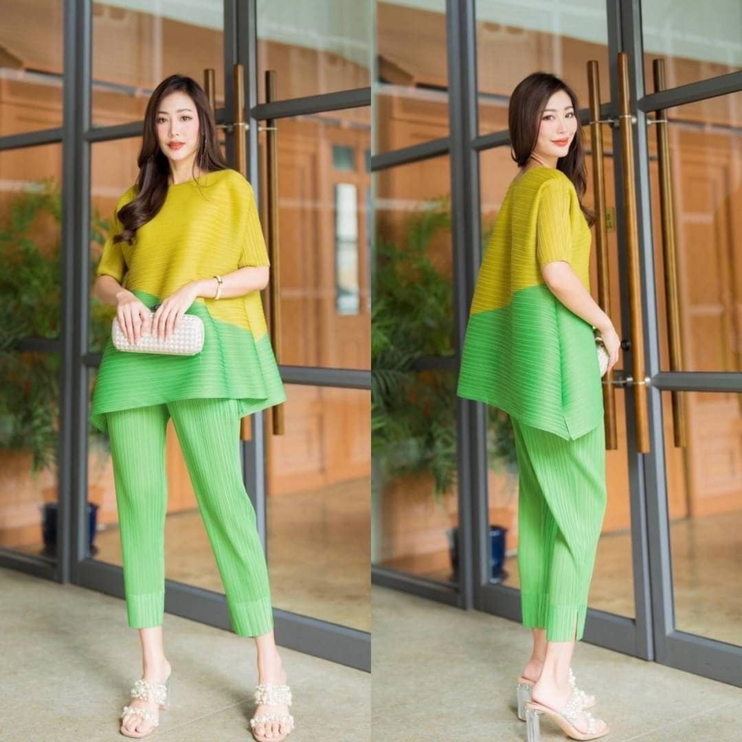 ชุดเซตผ้าอัดพลีท แบบงานBrand คุณภาพแน่นๆ AA Premium สินค้าคุณภาพ (พร้อมส่ง)