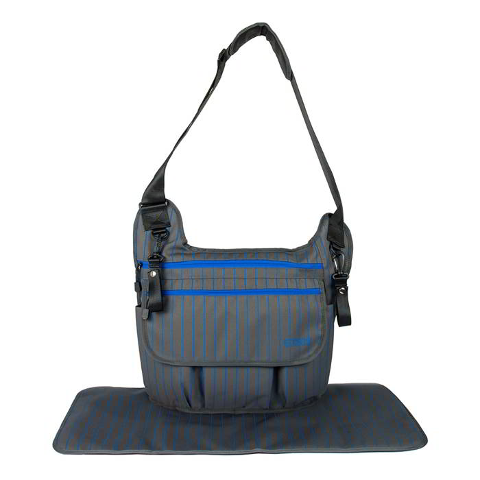 Ecosusi กระเป๋าคุณแม่ กระเป๋าสัมภาระคุณแม่ กระเป๋าแม่ลูกอ่อน ทรงกระเป๋าแมสเซนเจอร์ เดินทางสะดวก แขวนรถเข็นได้ คุณภาพสูง (สีเทาเข้ม)