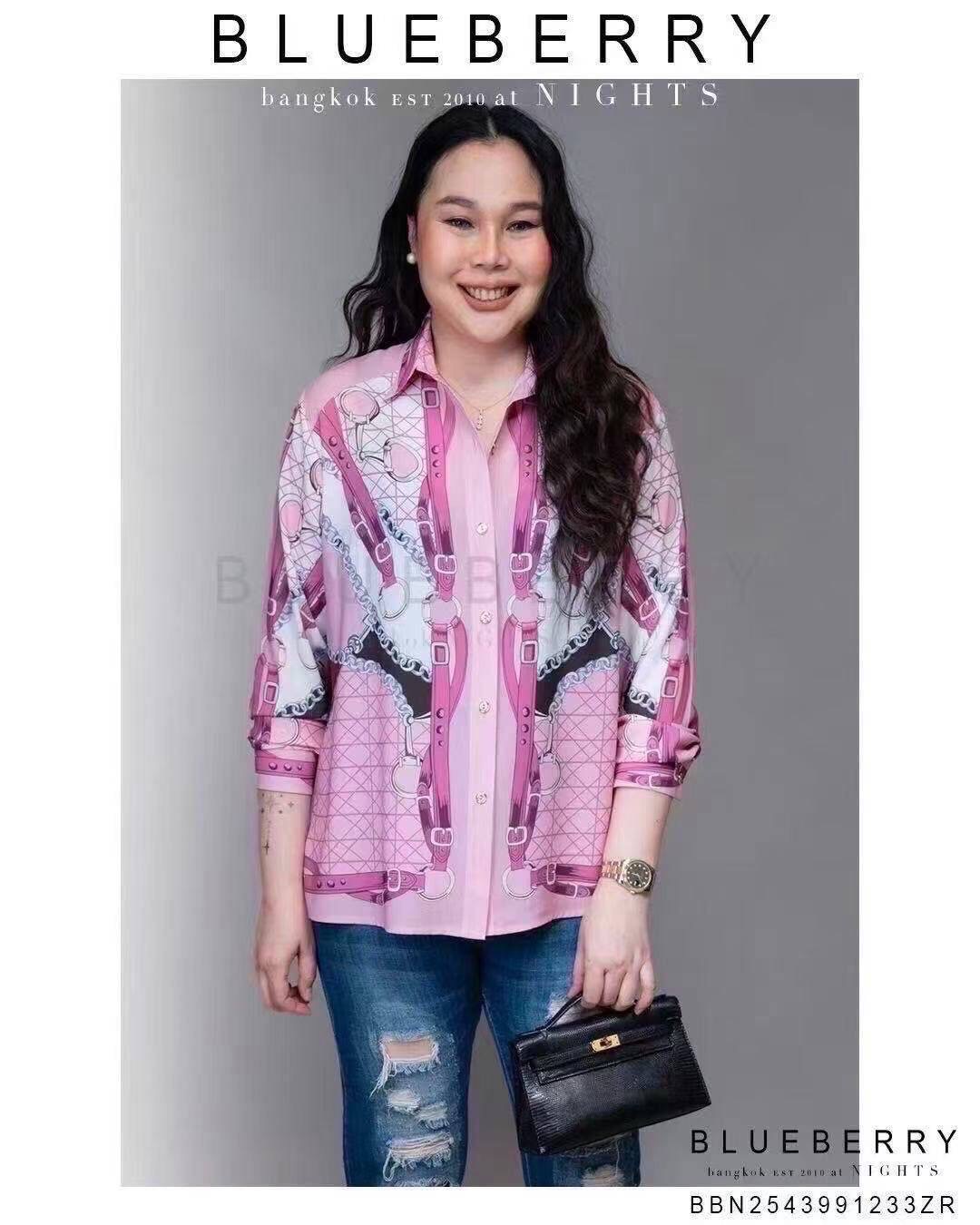 เสื้อเชิ้ต พรีเมียมทรงคลาสสิคตลอดกาลเชิ้ตแขนยาว พิมพ์ลายแบรนด์เนมไฮคลาส ใส่สบาย : สินค้าคุณภาพ (พร้อมส่ง)