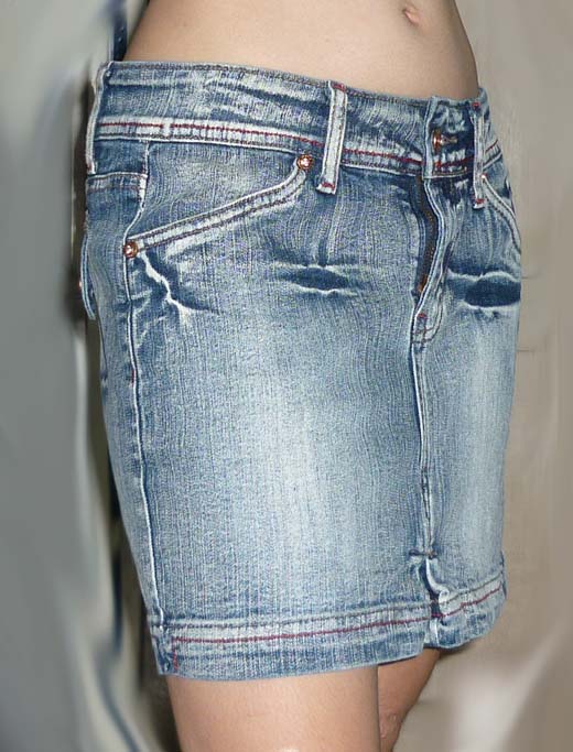 #2กระโปรงยีนส์ฟอก สวยมากแบรนด์ห้าง 32-34-13.5