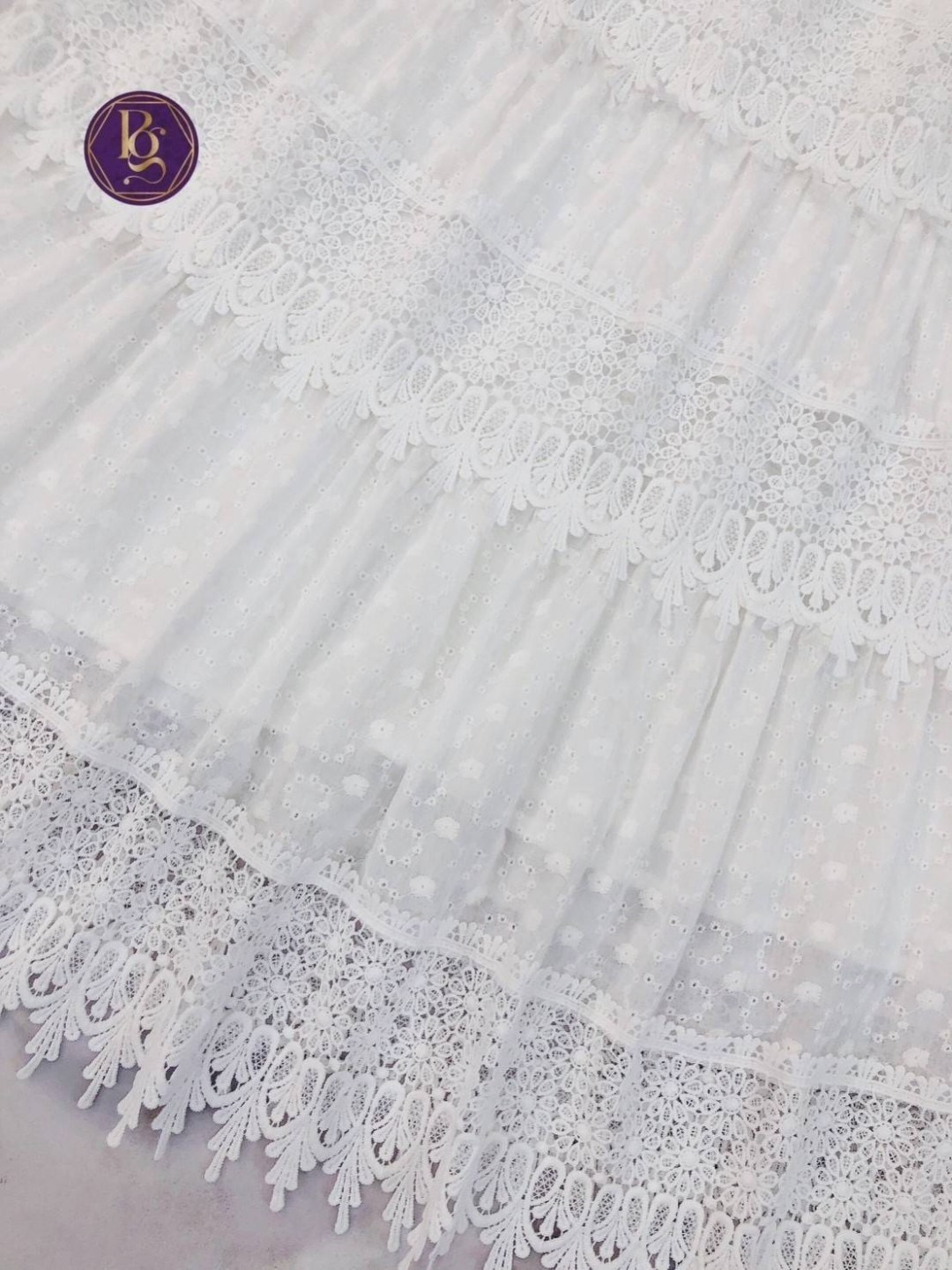 Maxi dress แม็กซี่เดรสตัวยาว แขนพอง ชุดทำบุญก็มาแม่ งานสวยสะพรึงมาก เนื้อผ้าลูกไม้คืออย่างดี สินค้าคุณภาพ (พร้อมส่ง)