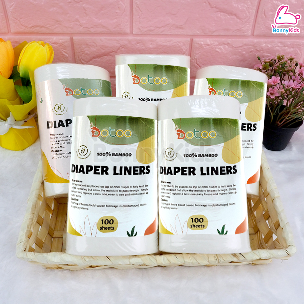 (4117) Bamboo Dry Liner กระดาษรองผ้าอ้อมเยื่อไผ่ ผ้าเยื่อไผ่Organic 1 ม้วน 100 แผ่น (แพ็คคุ้ม)