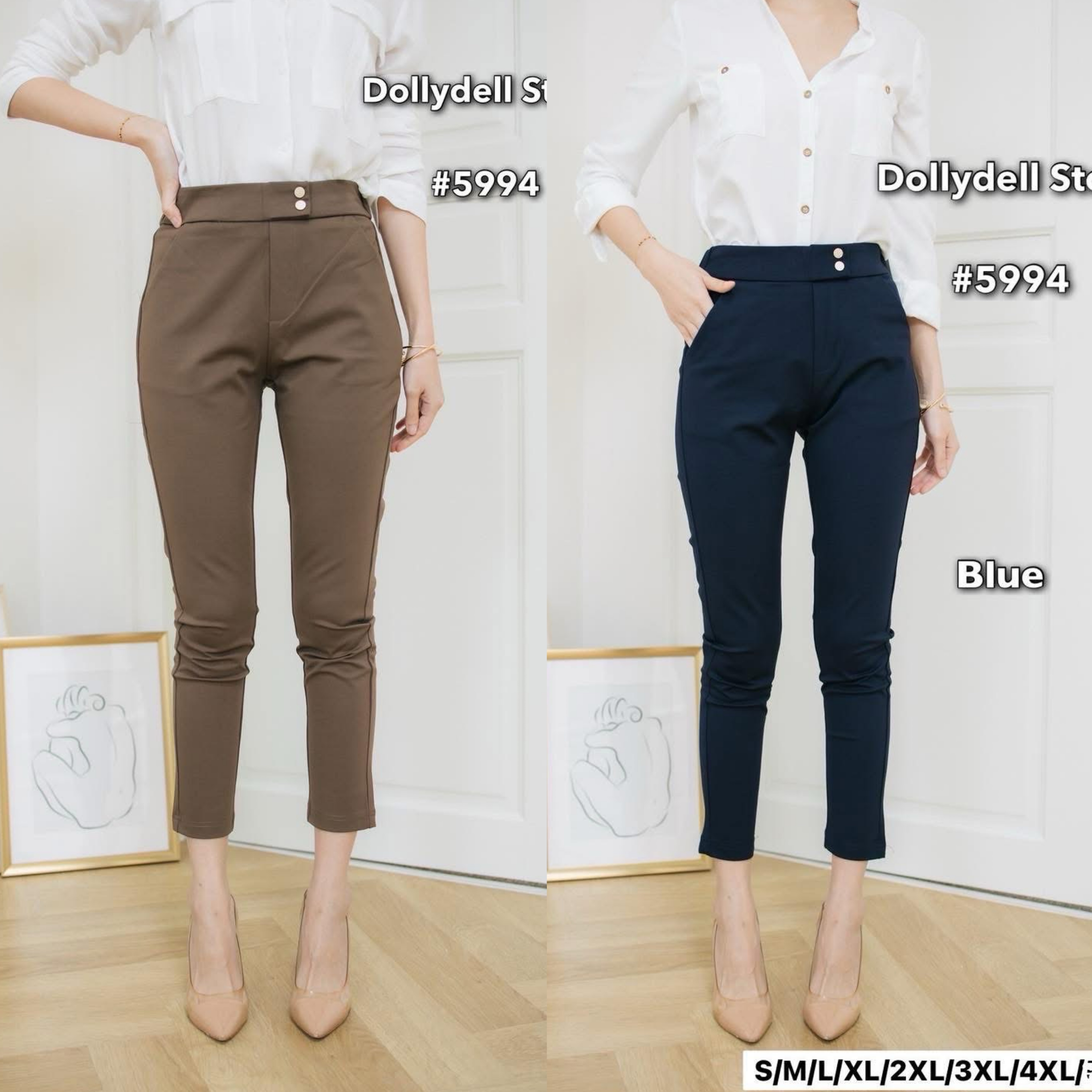 กางเกงเอวด้านหลังเป็นสม๊อคยืดได้ แต่งกระดุมหลอกช่วงเอวด้านหน้า มีกระเป๋าจริงเนื้อผ้าคุณภาพดีใส่สบาย ใส่สบาย : สินค้าคุณภาพ (พร้อมส่ง)