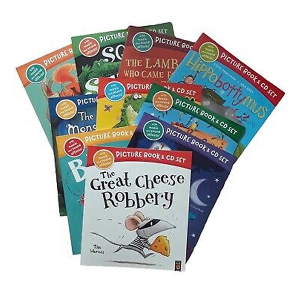 Little Tiger Press : 10 Picture Book and CD Sets : The Great Cheese Robbery and Other Stories Collection เซตหนังสือนิทานภาพพร้อมซีดี 10 เล่ม