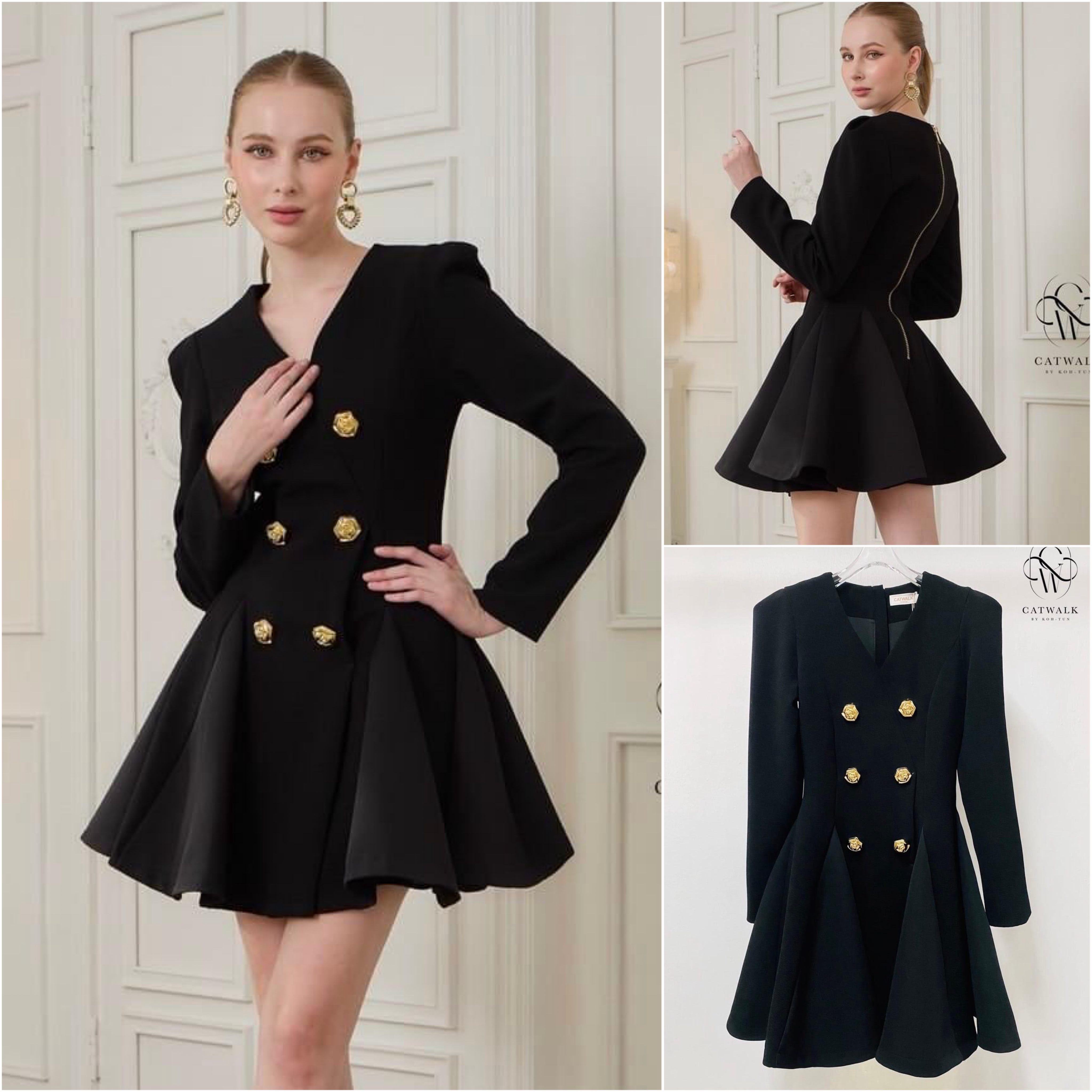 เดรสกระโปรงทรงย้วยเนื้อผ้าเกรดเอ ผ้าสวยมาก ตัวชุดช่วงบนเป็นคอวี ทรงเข้ารูป ปลายกระโปรงเป็นทรงย้วยน่ารักมาก ใส่สบาย : สินค้าคุณภาพ (พร้อมส่ง)