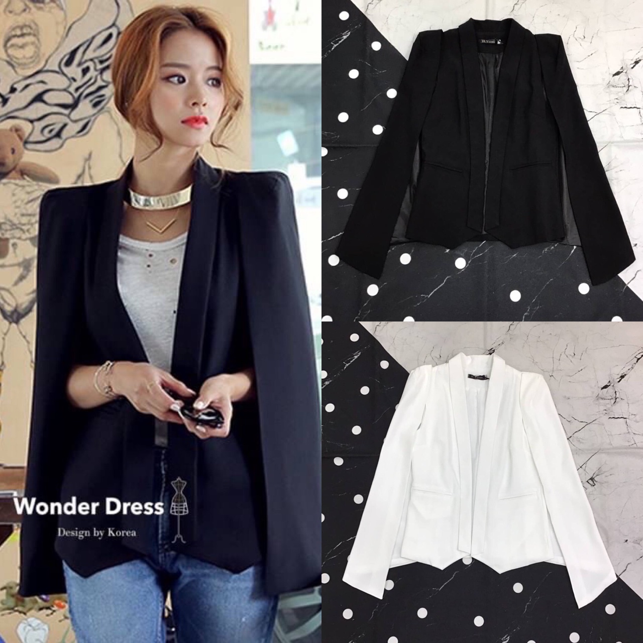 เสื้อสูทรรุ่นนี้สวยอมตะมากค่ะ สวมใส่ทับได้กับทุกชุด เรียบหรู งานมีซับในอย่างดีทั้งตัว. สินค้าคุณภาพ (พร้อมส่ง)