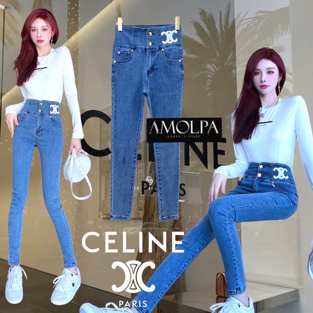 กางเกงยีนส์ยืดขายาว CELINE DENIM งาน hiend งานสวยยยยสุดๆค้า รุ่นนี้ไฮเอนชนช๊อป ขึ้นห้างเลยน๊า จัดเลย งาน ใส่สบายสุดๆห้ามพลาดเลยจ้า ใส่สบาย : สินค้าคุณภาพ (พร้อมส่ง)
