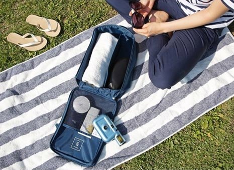 กระเป๋าใส่รองเท้าสำหรับเดินทาง กันน้ำได้ ถือพกพาสะดวก มี 6 สีให้เลือก