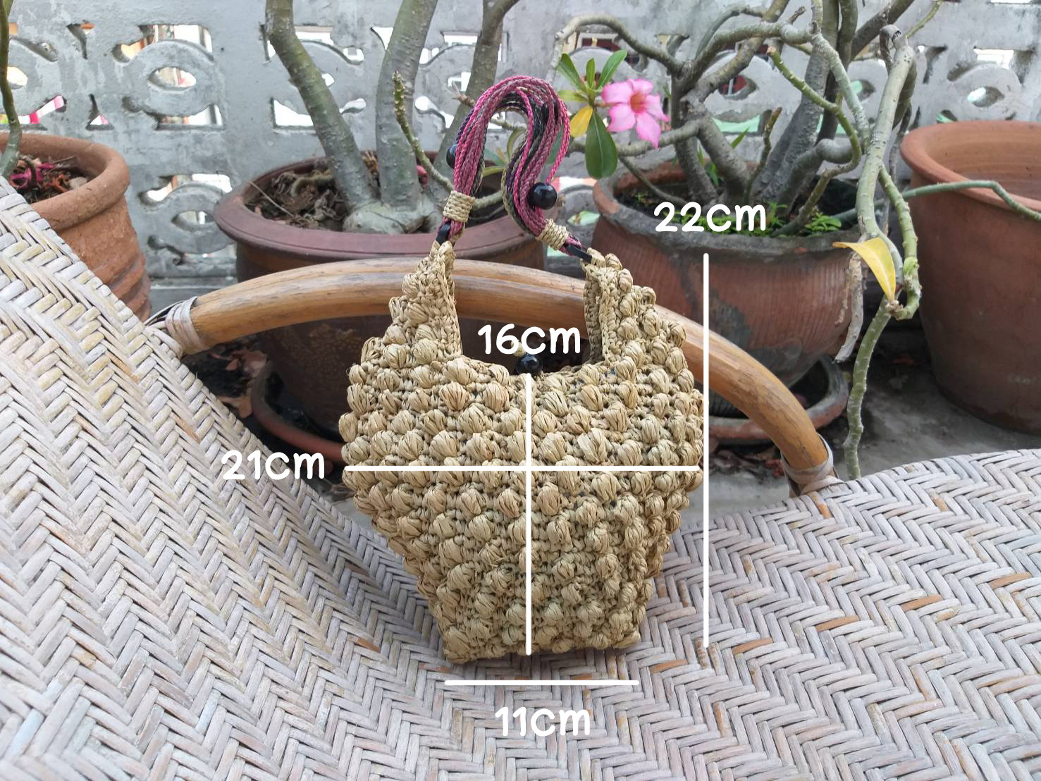 กระเป๋าเชือกราฟเฟีย จากมาดากัสการ์ (ของใหม่)