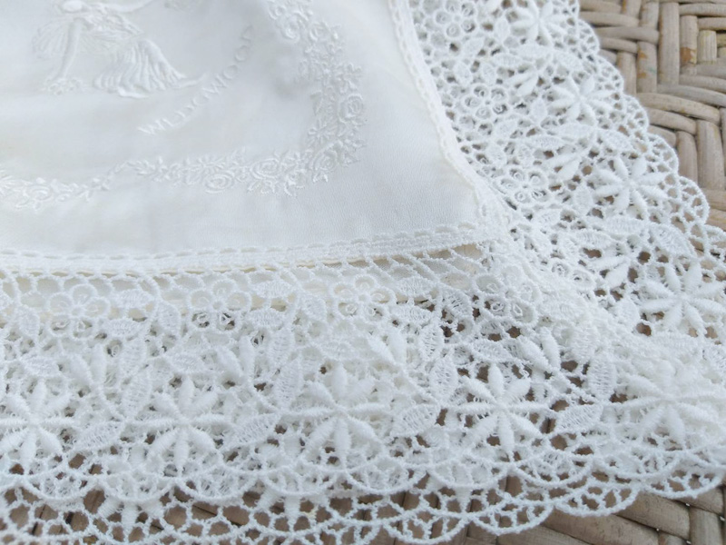 ผ้าเช็ดหน้าสุดหรู WEDGWOOD ผ้า Silk+Cotton