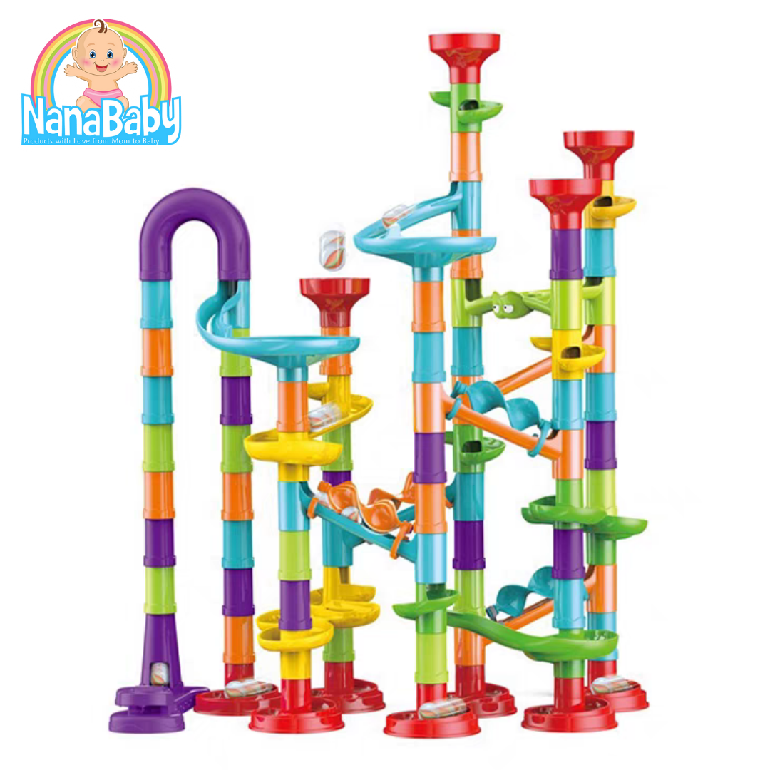 ตัวต่อสไลด์เดอร์ลูกแก้ว รางลูกแก้ว Marble Run 93 ชิ้น