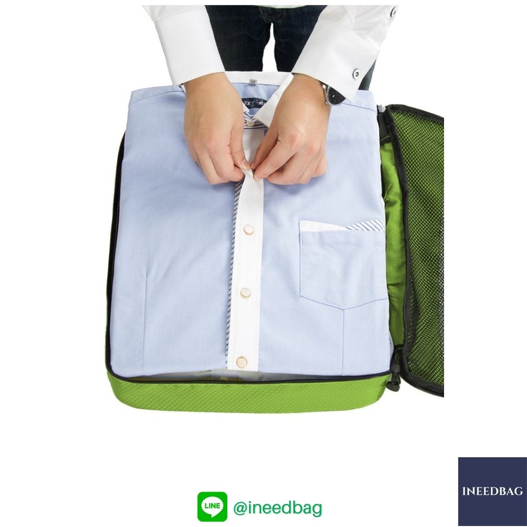 Bagsmart กระเป๋าจัดระเบียบเดินทาง 4 ใบต่อชุด ใส่เสื้อผ้า ชั้นใน ถุงเท้า เข็มขัด (ฺGreen) (Bagsmart Packing Cubes 4-Pcs Travel Organizer)