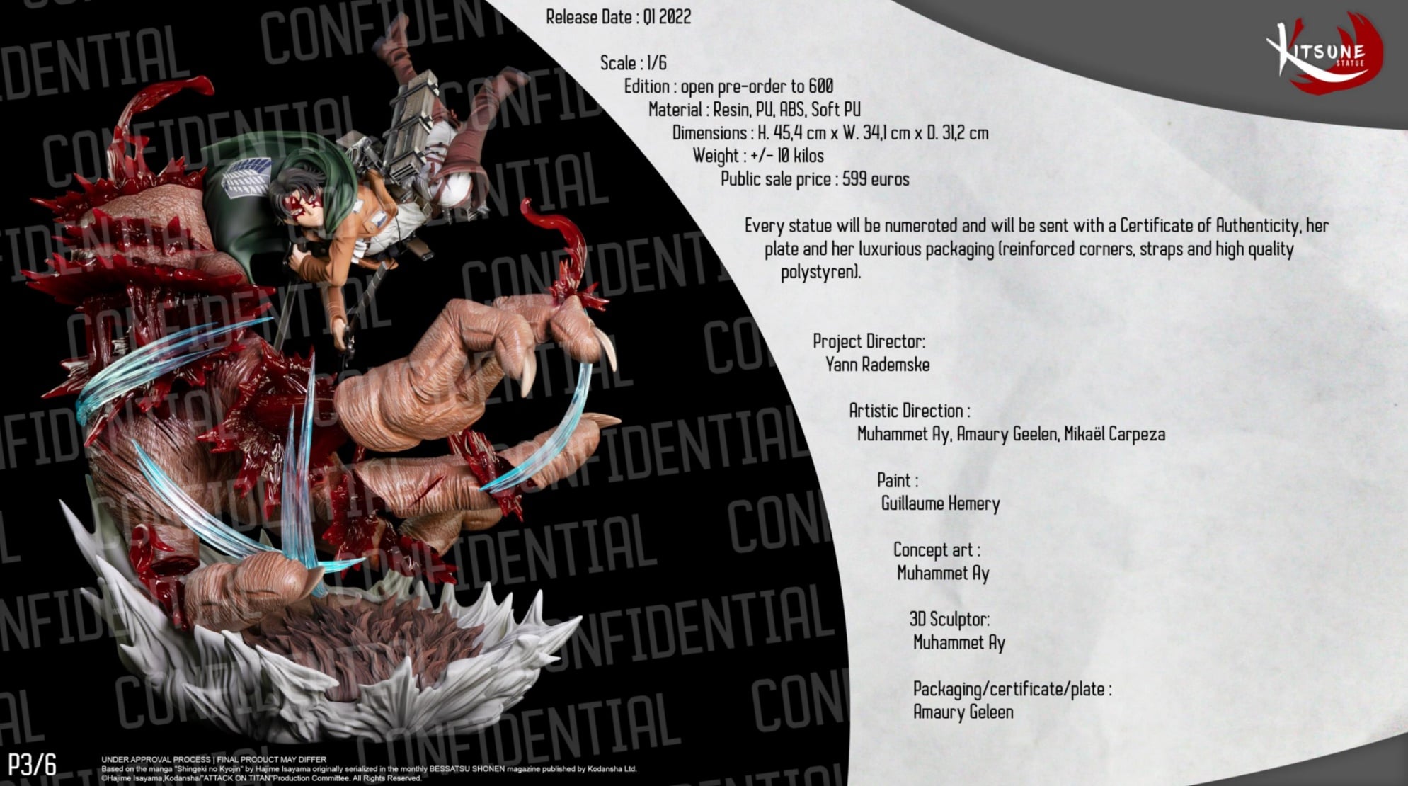[เปิดจอง] Livai’s Kitsune Statue 1/6 มัดจำ 6000