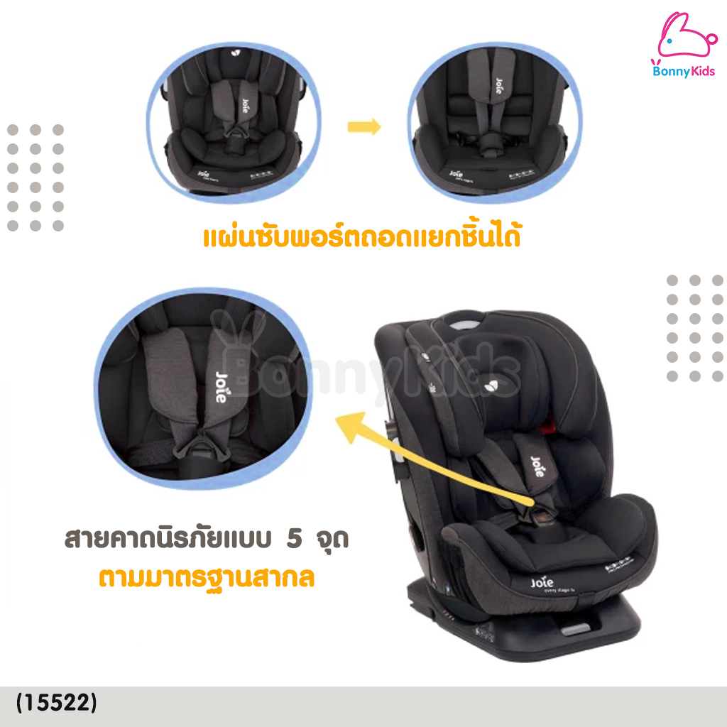 (15522) Joie (โจอี้) คาร์ซีท รุ่น Every Stage FX สำหรับเด็กแรกเกิด - 12 ขวบ ติดตั้งได้ 2 ระบบ