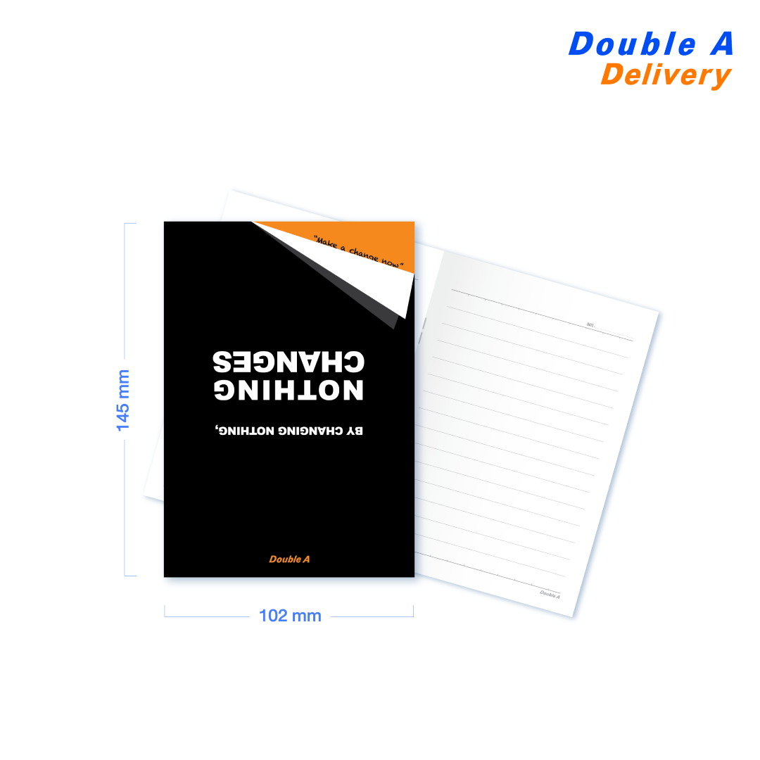 [12 เล่ม ] Double A สมุดมุงหลังคา A6 80แกรม 24แผ่น ลาย A Piece of Mind