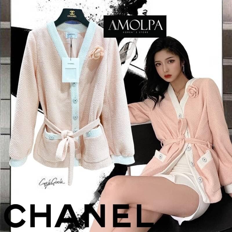 เสิอคลุม CC TWEED งานพรีเมียมเกินบรรยายมาก ใช้ผ้าทวิตเนื้อดีสุดๆ ซับในทั้งตัว เหมือนช๊อปเปี๊ยบบบ!!! ปั้มให้ทุกจุด. : สินค้าคุณภาพ (พร้อมส่ง) ..