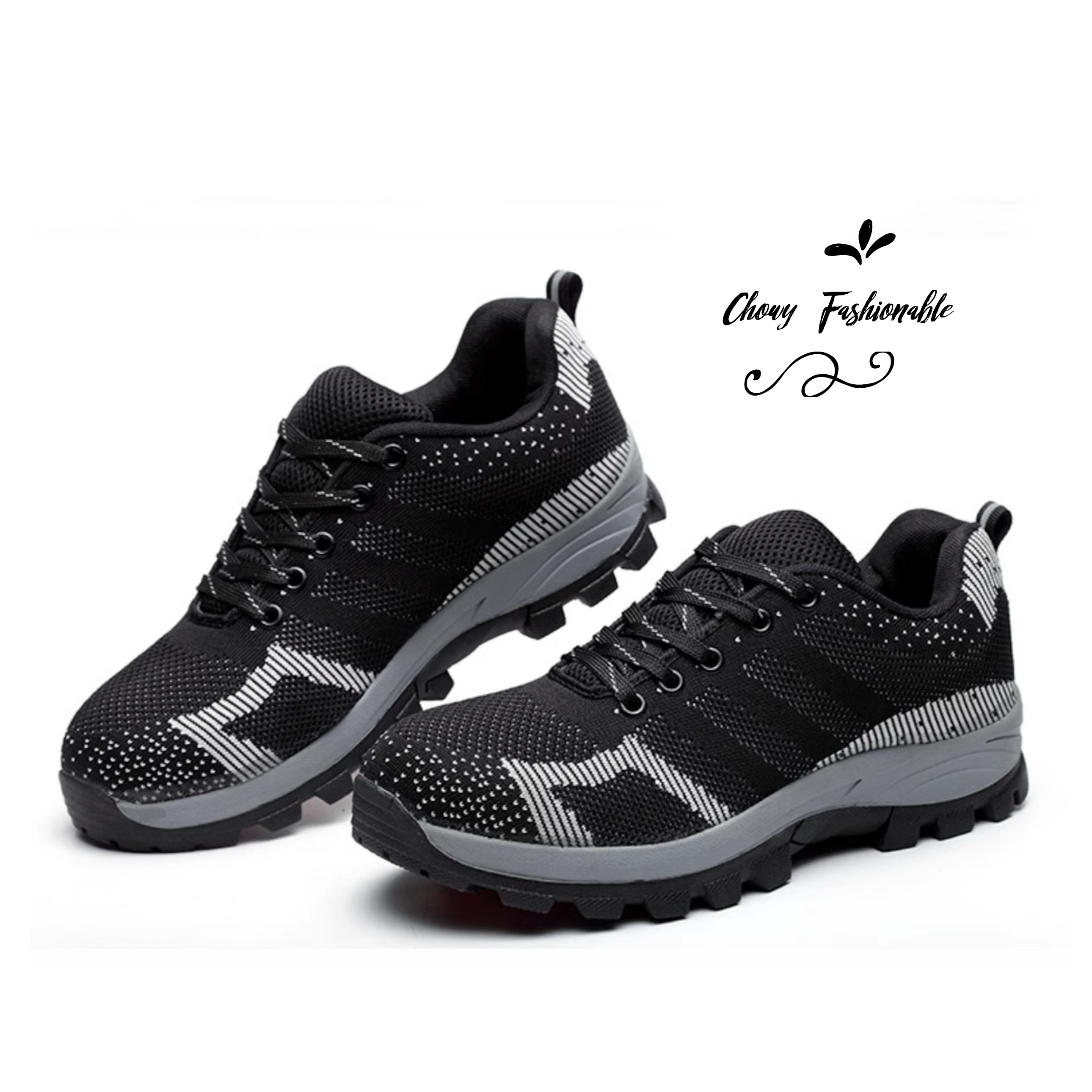 รองเท้าเซฟตี้แฟชั่น 43-46 Safety Shoes ผ้าใบเซฟตี้ รองเท้านิรภัย หัวเหล็ก ป้องกันไฟดูด และตะปู KR1199