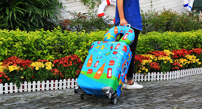 (ผ้ายืด พิมพ์ลาย ขนาด XL) ผ้าคลุมกระเป๋าเดินทาง ขนาด 29 - 32 นิ้ว มี 10 ลาย 10 แบบให้เลือก