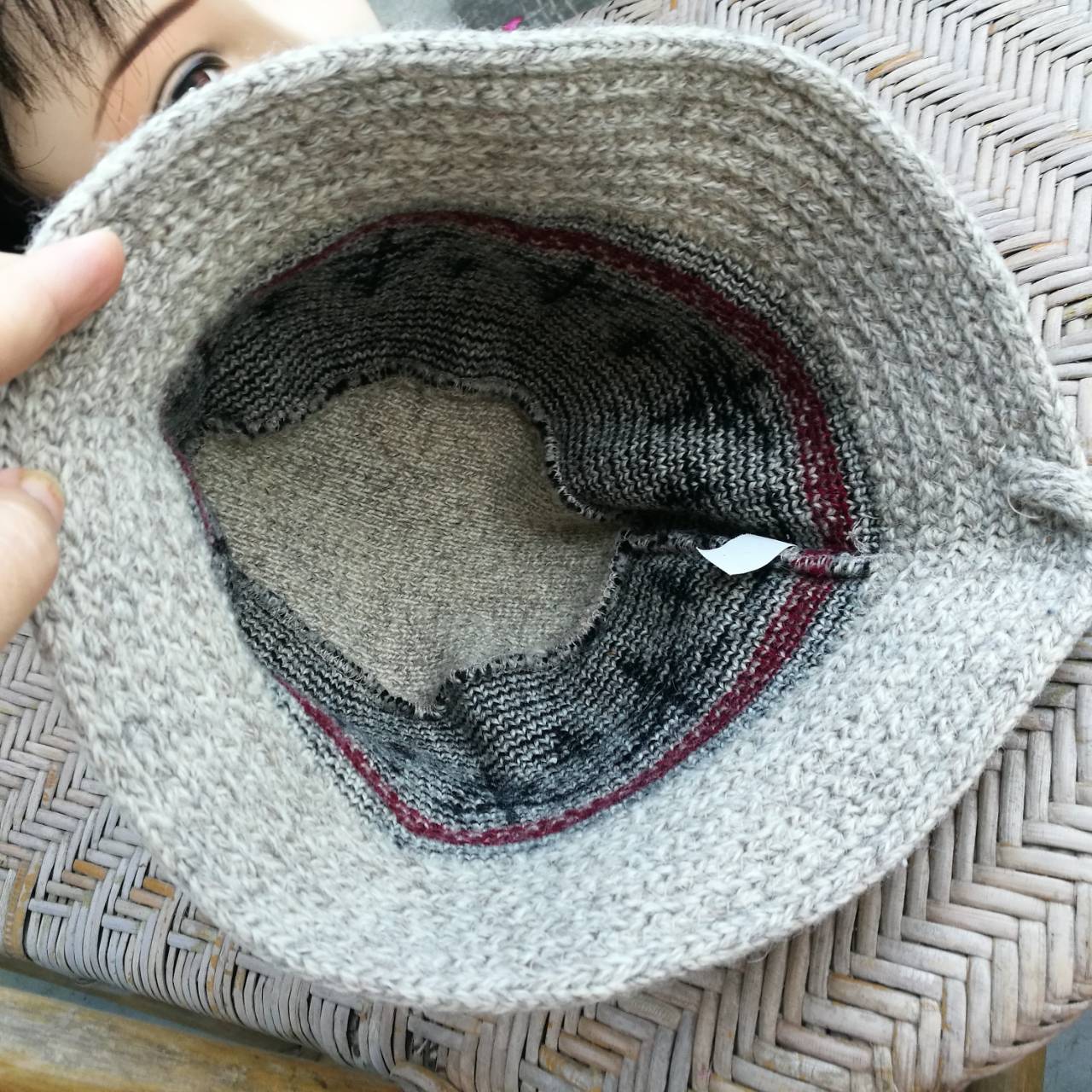 หมวกปีกกว้างไหมพรมขนสัตว์ Made in U.S.A. (ของใหม่)