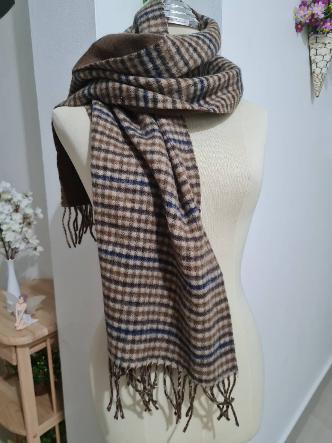 ผ้าพันคอ LANCETTI Cashmere+wool (มือ1)