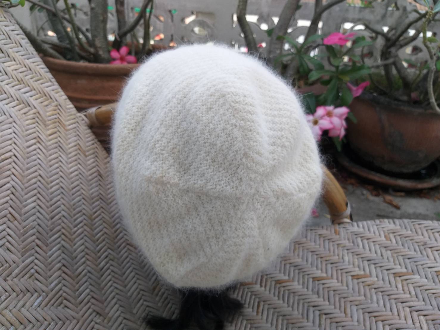 หมวกไหมพรมขนกระต่าย ellesse อุ่นมาก หมวกสวย