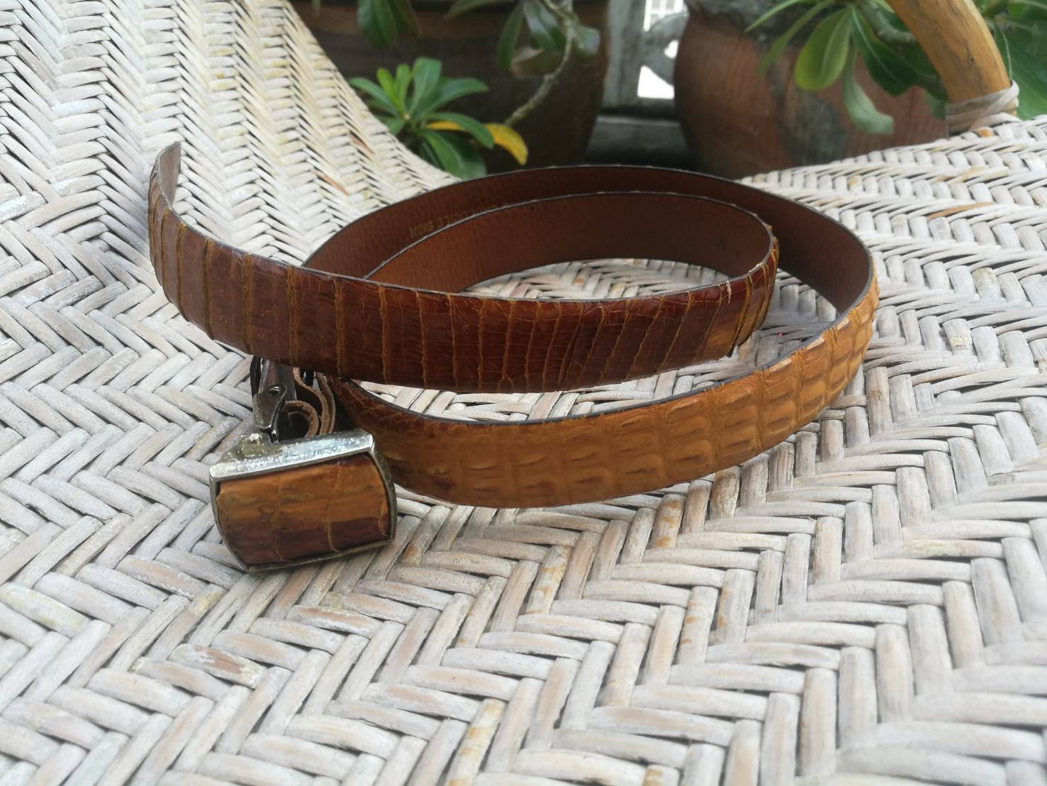 เข็มขัดหนังจรเข้แท้