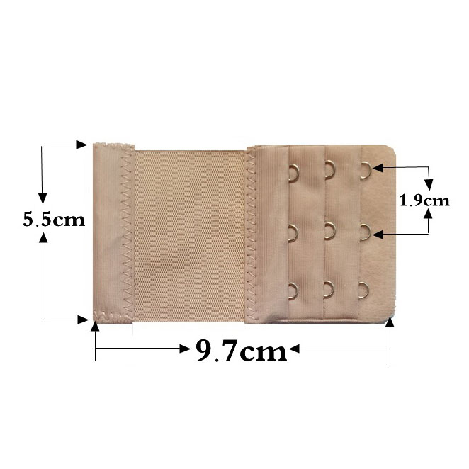 แผ่นต่อหลังเสื้อชั้นใน 3 ตะขอ แบบมียางยืด สำหรับใส่ด้านหลังเสื้อใน เพิ่มขนาดรอบใต้อก