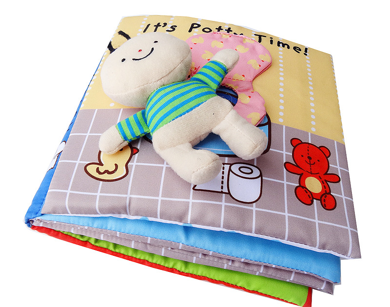 หนังสือผ้าสอนเข้าห้องน้ำ It's Potty Time ถอดตุ๊กตาออกมาเล่นได้