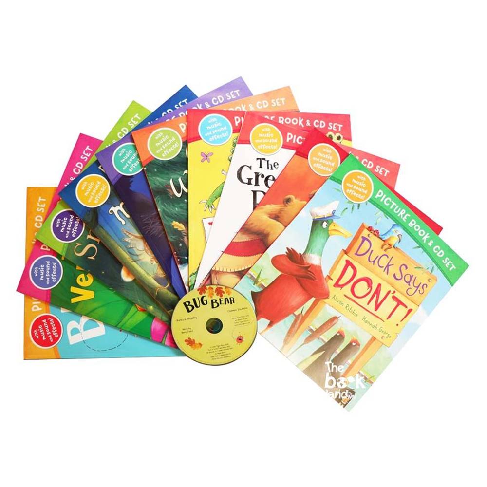 Little Tiger Press : 10 Picture Book and CD Sets : The Great Cheese Robbery and Other Stories Collection เซตหนังสือนิทานภาพพร้อมซีดี 10 เล่ม