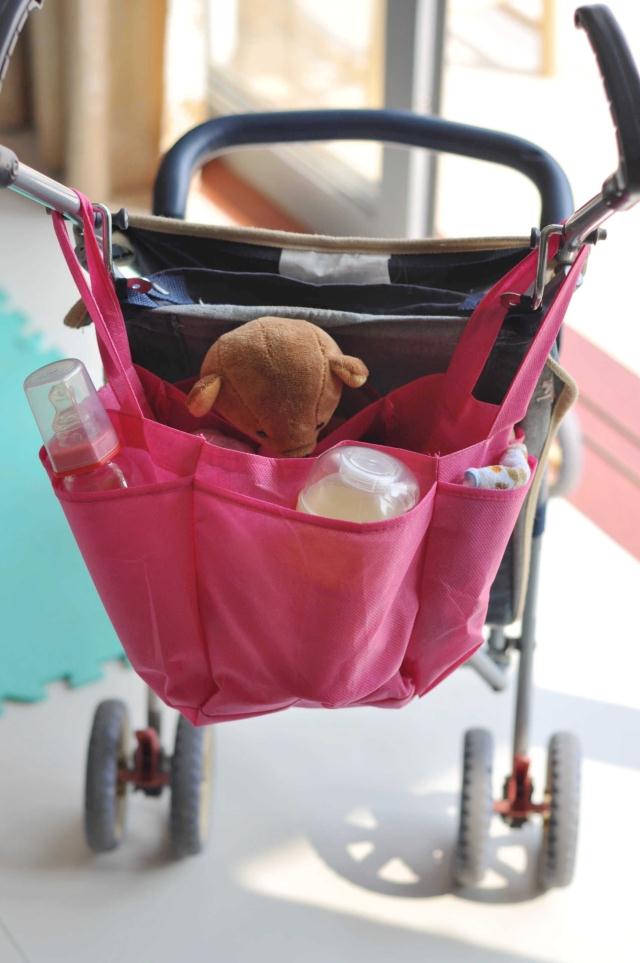 กระเป๋าช่องจัดระเบียบ แบ่งของใช้เด็ก แขวนรถเข็นคันเล็กได้