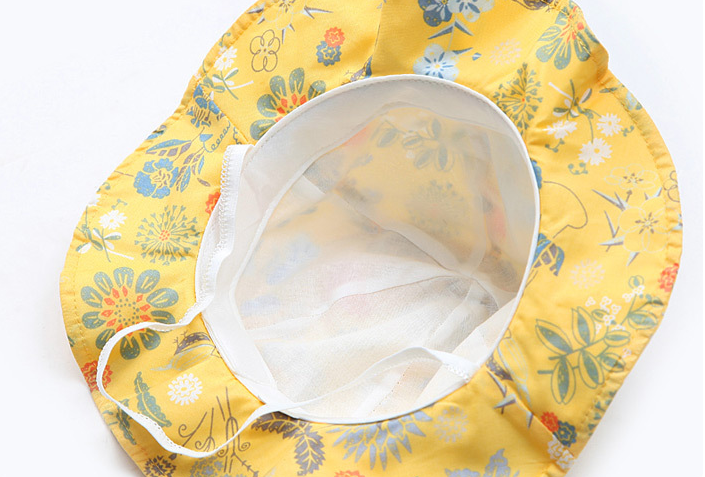 หมวกปีกเด็กอ่อนหญิง 6-24 เดือน ลายดอกไม้น่ารัก