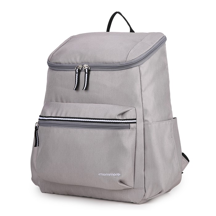 mommore กระเป๋าคุณแม่ กระเป๋าสัมภาระคุณแม่ กระเป๋าแม่ลูกอ่อน กันน้ำ พร้อมแผ่นรองเปลี่ยนผ้าอ้อม จุมาก น้ำหนักเบา เหมาะสำหรับเดินทาง (Grey)
