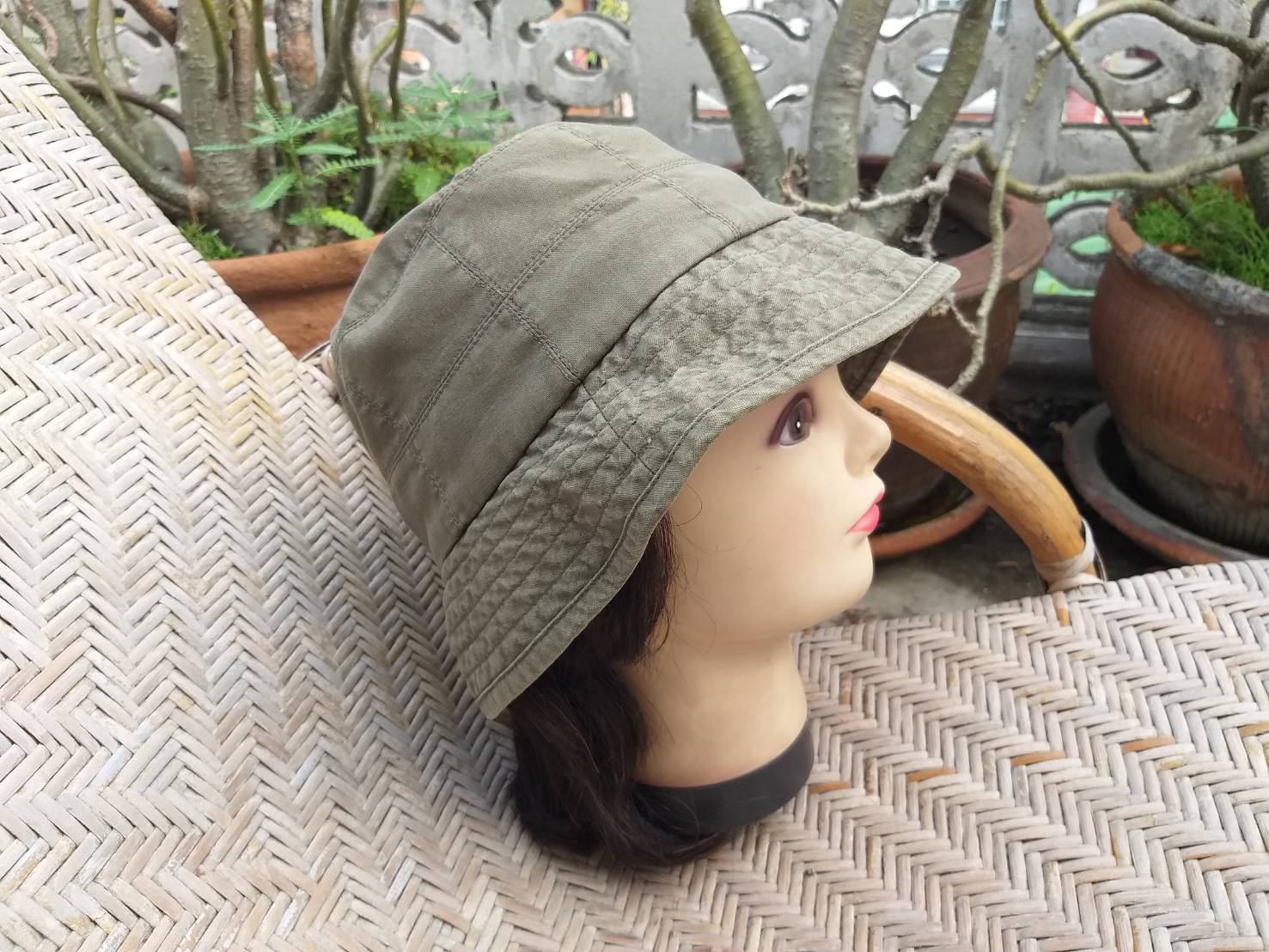 หมวกบักเก็ต หมวกปีกกว้าง TOPVALU แนวลุยๆ