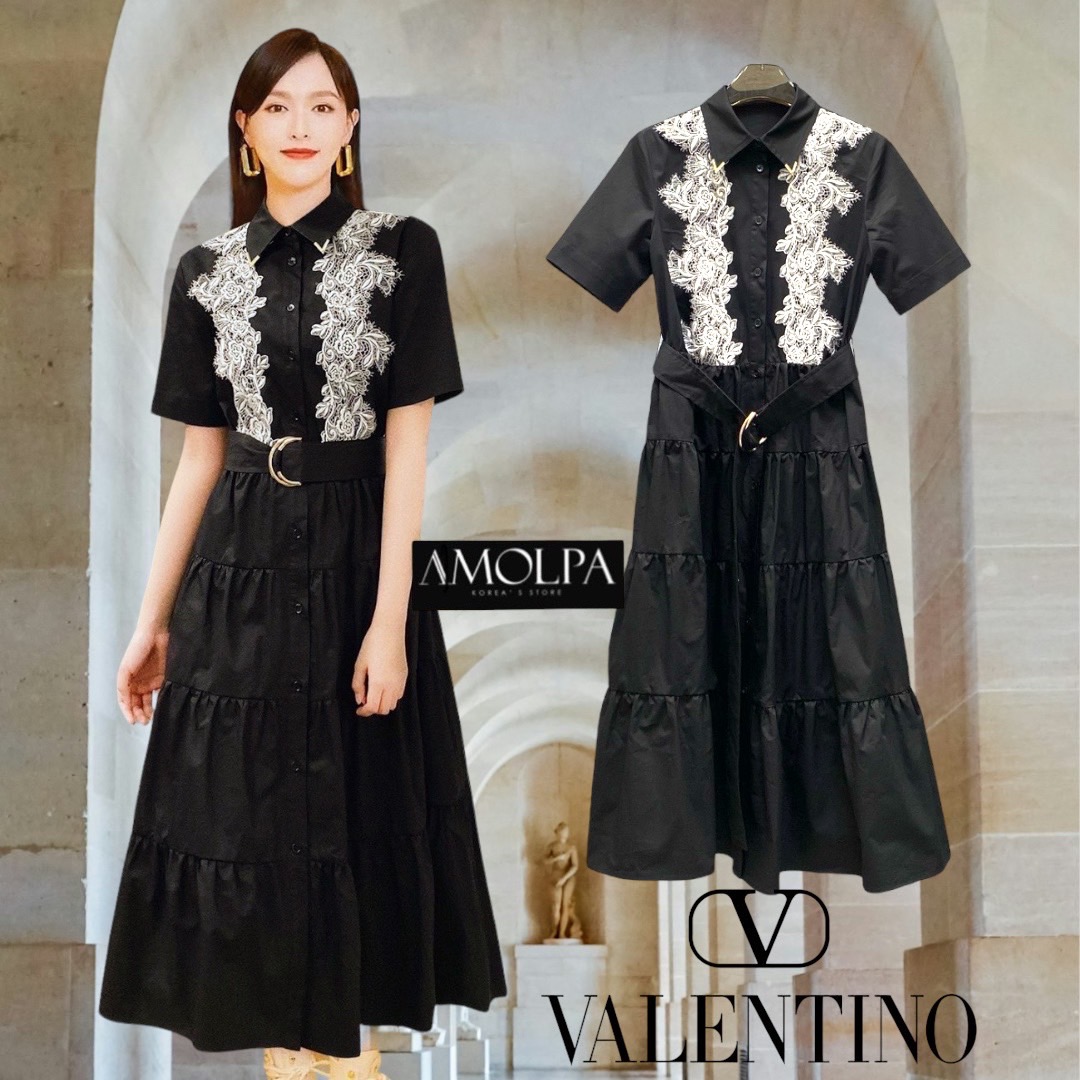 MAXI DRESS VALENTINO สวยหรู ดูแพง สมมมมมเป็นตัวแม่แห่งวงการ งานสูท สุดพรีเมียมม. สินค้าคุณภาพ (พร้อมส่ง)
